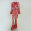 Long Sleeve Deep V Neck Sexy Jumpsuit Clubwear Black Sequin Jumpsuit Womens Rompers Pants Skinny Jumpsuit Female