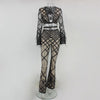 Long Sleeve Deep V Neck Sexy Jumpsuit Clubwear Black Sequin Jumpsuit Womens Rompers Pants Skinny Jumpsuit Female