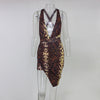 Sexy deep v neck Sleeveless Printing Mini Dress Women Print Floral Backless Party Dresses Vestidos night Club Wear