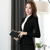 NAVIU Elegant and Women Blazers Autumn Temperament Long-Sleeve Black Gray Jacket Office Ladies Work Wear Coat