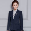 NAVIU new fashion women blazer solid color long sleeve female jacket plus size office ladies work wear coat black navy blue