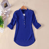 Chiffon Shirts Womens Tops Long Sleeve Solid Elegant Work Shirts V Neck Blouses Female Clothing Chemise Casual Blusa