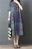 Large Size Women's Clothes 2023 Summer Dress Loose Floral Cotton Linen Dress Casual Vintage Shirt Vestido Robe Elbise f875