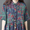 Large Size Women's Clothes 2023 Summer Dress Loose Floral Cotton Linen Dress Casual Vintage Shirt Vestido Robe Elbise f875