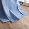 Summer Elastic Waist  Casual Thin Style Women Jeans  Wide Leg  Straight Pant For Women
