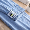 Summer Elastic Waist  Casual Thin Style Women Jeans  Wide Leg  Straight Pant For Women
