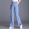 Summer Elastic Waist  Casual Thin Style Women Jeans  Wide Leg  Straight Pant For Women