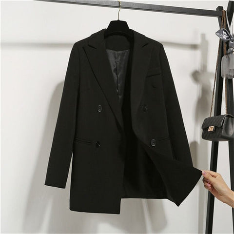 ZA Women Suit Jacket Ladies Blazer Double Breasted Long Sleeve Blaser Female Feminine Blazer Femme Black Blazer Autumn