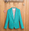NEW blazer women suit A Grain Of Small Suit Buckle Tailored Jacket Candy Colors Women's Suit Female