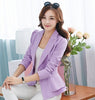 NF Women Fashion Blazers Long Sleeve Notched Candy Color Slim Suit Women Solid Color Sling Button Blazer Top