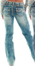 Brand Woman Long Jean Pants New Fashion Europe And America Dark Embroidered Stretch Denim Straight Casual Trousers