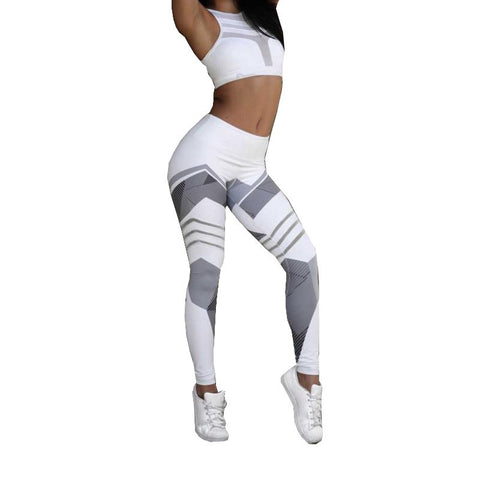 Fashion Work Out Elastic Leggings Women Printing Fitness Pencil Pants Female Casual Sweatwear Skinny Leggins
