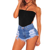 Denim Shorts Women Summer Fashion Hole Tassel Ripped Distressed Cutoffs Hotpants Feminino Sexy High Waist Jeans Shorts