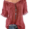 Elegant Off Shoulder Chiffon Shirt Women Summer Plus Size Blouse Shirt 2022 Lace Short Sleeve Ladies Loose Blusas Mujer