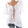 Elegant Off Shoulder Chiffon Shirt Women Summer Plus Size Blouse Shirt 2022 Lace Short Sleeve Ladies Loose Blusas Mujer