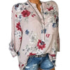 Women Long Sleeve Shirts Autumn Flower Print V Neck Slim Shirts Casual Ladies Elegant Blouse Shirts Plus Size 5XL