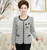 Spring Autumn New Fashion 5XL Plus Size Women Jacket Coat O-Neck Long-Sleeve Zipper Blazer Mother Top Female Outwear