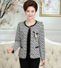 Spring Autumn New Fashion 5XL Plus Size Women Jacket Coat O-Neck Long-Sleeve Zipper Blazer Mother Top Female Outwear
