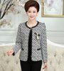 Spring Autumn New Fashion 5XL Plus Size Women Jacket Coat O-Neck Long-Sleeve Zipper Blazer Mother Top Female Outwear