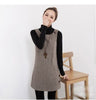 Spring Autumn Winter Women Woolen Knitted Sweater Plus Size Sweet Jumper Lady Casual Sweater Dress Sleeveless Waistcoat