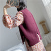 NIJIUDING Women's Spring O-neck Long Sleeve Dresses Floral Printing  Drawstring Lace Up Literary Retro Long Dress Lantem Sleeve