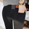 NJ01 Women jeans In the spring  2022 Black Stretch Jeans female Korean stretch  slim jeans pants feet
