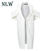 Black White Blazer Vest Off Shoulder Gilet 2022 Women Apring Summer Autumn Casual Loose Office Work Waistcoat Blazer Outfits