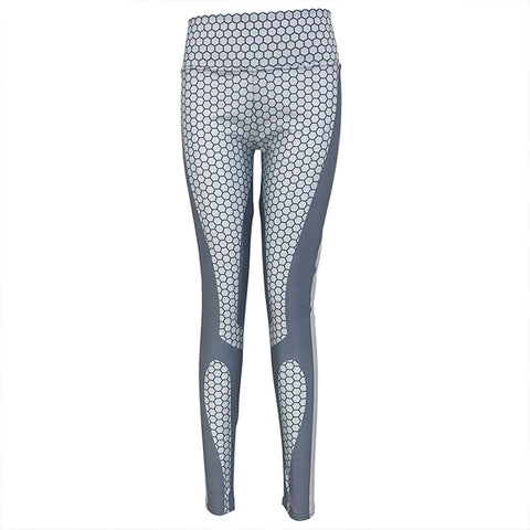 3D Digital Printed Leggings for Women Honeycomb Push Up Leggins High Waist Trousers Sexy Elasticity Workout Jeggings