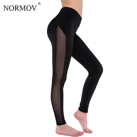 Fashion Sexy Mesh Push Up Leggings Women High Waist Black Leggings Activewear Slim Polyester Legging S-XL