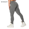 Fitness Womens Leggings Polyester Solid Casual V-Waist Ankle-Length Plus Size Legins Push Up Workout Leggings Female