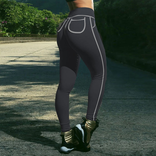 Sexy Leggings Female cotton Solid buttocks pockets hip self-cultivation Women Pant Conventional absorbent Women Legging