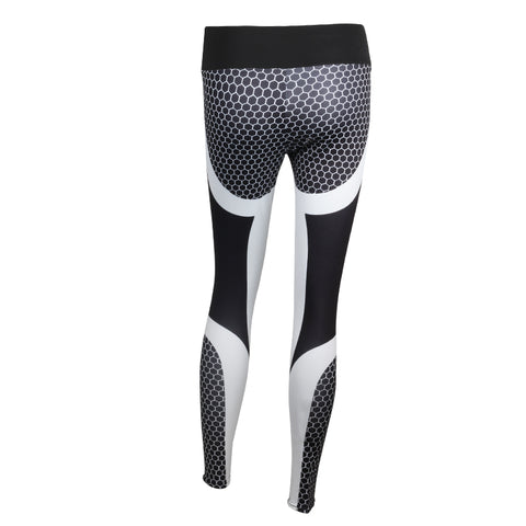 Women Printed Fitness Leggings Sporting Workout Legging Honeycomb Digital Activewear Leggings Polyester Leggins S-XL