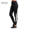 Women's Leggings Fashion Letter Print Jeggings Female High Waist Breathable Workout Active Leggings Women