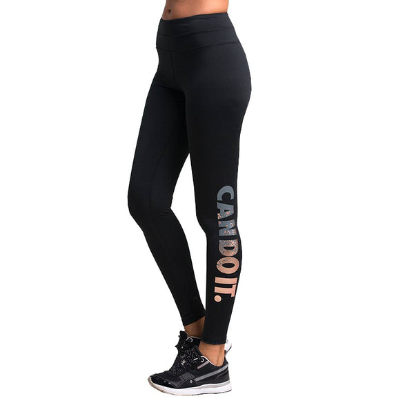 Women's Leggings Fashion Letter Print Jeggings Female High Waist Breathable Workout Active Leggings Women