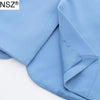 NSZ Women's Sky Blue Oversize Blazer Suit Jacket Singe Button Office Lady Elegant Chic Large Size Work Business Coat Spring