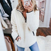 Nadafair 2019 Winter Fluffy Sweater Casual Fleece Warm Oversized Sweater Women Fuax Fur Pullovers Winter Coat Ladies Jumpers