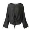 Lace Up Long Sleeve Blouse Women Casual Thin Shirts Plain Color Blusas Ladies Streatwear Pullover Loose Blouse And Top