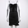 Sexy Ruffle Bow Tie Bodycon Mini Dress Spaghetti Strap Red Black Party Wrap Bandage Sundress Summer Beach Dresses Women