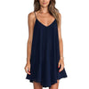 Womens Sleeveless Camisoles Camis V-Neck Backless Long Chiffon Blouse Spaghetti Strap Summer Slim Tops
