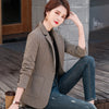 Naviu 2023 Spring Small Plaid Blazer  Material Tops For Women Coat Office Lady Formal Wear