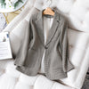 Naviu 2023 Spring Small Plaid Blazer  Material Tops For Women Coat Office Lady Formal Wear