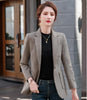 Naviu 2023 Spring Small Plaid Blazer  Material Tops For Women Coat Office Lady Formal Wear
