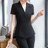 Naviu Elegant Women Suits Casual White Black Temperament Short Sleeve Blazer and Skirt Office Lady Formal Wear