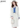 Naviu Female Suits High End Professional Formal Slim Long Sleeve Blazer And Skirt Office Ladies Work Wear