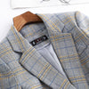 Naviu Plaid Blazer Small Blazer One Button Style Elegant Coat For Beautiful Women Office Wear Formal Tops