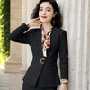 Naviu woman blazers formal long sleeve v neck outerwear for office ladies jackets and blazers black and white