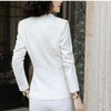 Naviu woman blazers formal long sleeve v neck outerwear for office ladies jackets and blazers black and white