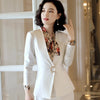 Naviu woman blazers formal long sleeve v neck outerwear for office ladies jackets and blazers black and white