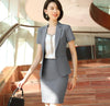 Naviu Summer Professional Suit Women Short Sleeve Interview Slim Blazer and Skirt Office Ladies Work Wear