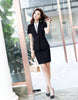 Navy Summer Blue Blazer Women Business Suits with Skirt and Jacket Sets Short Sleeve Office Ladies Work Wear Uniforms